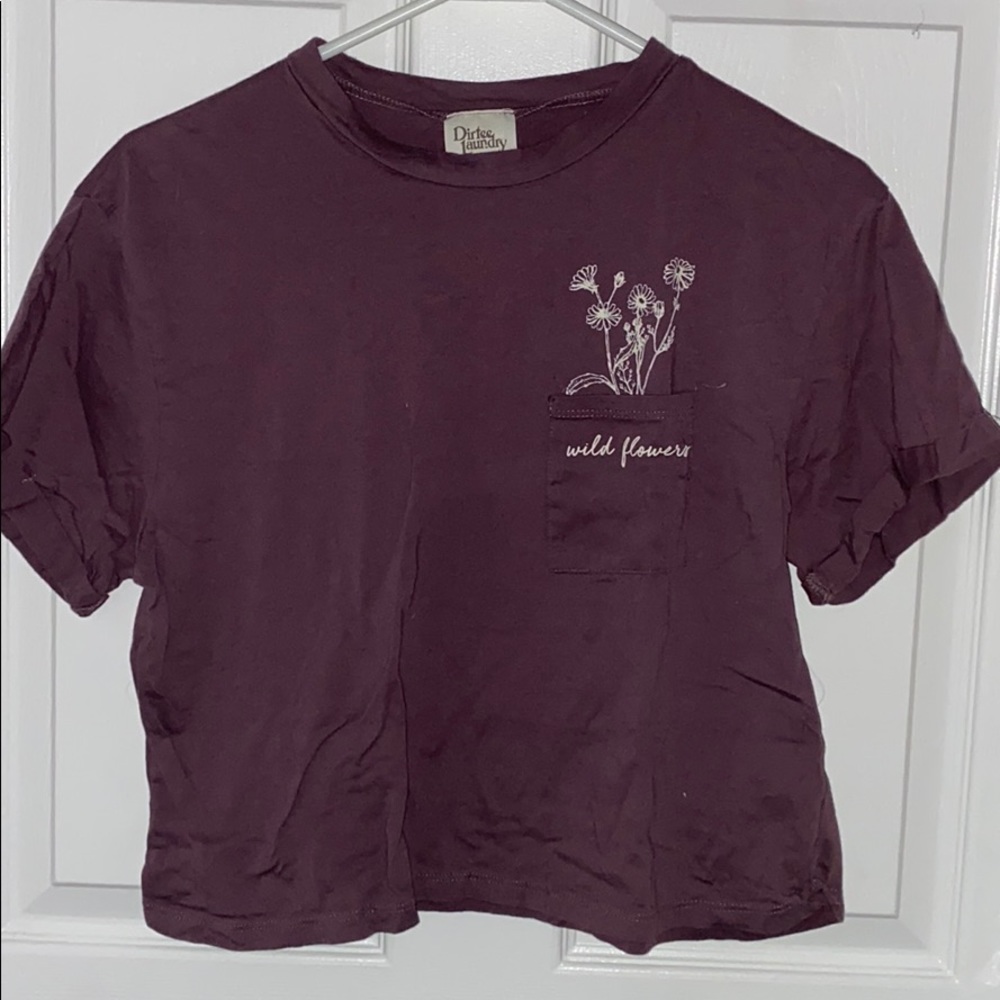 Cropped purple tee